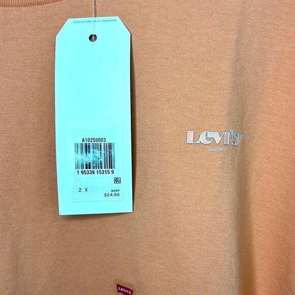 Levi's Women’s Plus Size Peach Bloom Trendy Jordie Cropped T-Shirt Size 2X - Picture 8 of 8